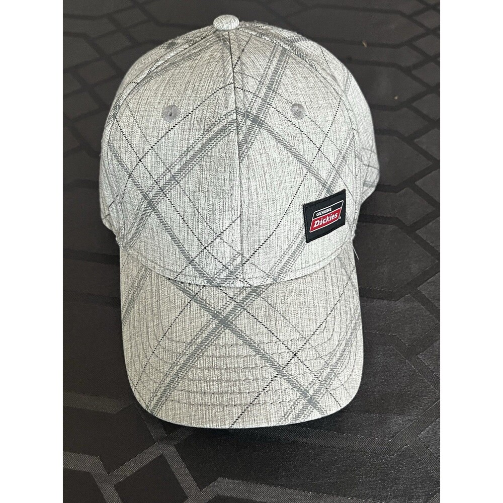 Genuine Dickies Fitted Gray Plaid Baseball Hat Tek Flex Headband One Size Unisex